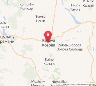 Map of Kozova, Ternopil