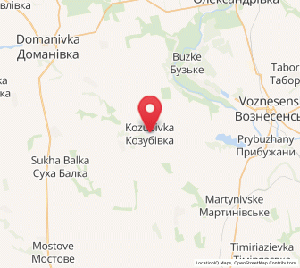 Map of Kozubivka, Mykolaiv