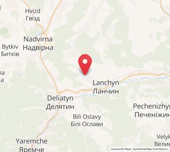 Map of Krasna, Ivano-Frankivsk