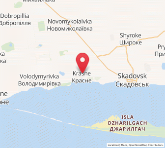 Map of Krasne, Kherson