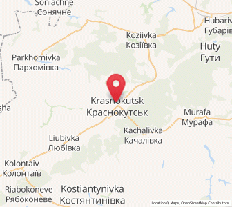 Map of Krasnokutsk, Kharkiv