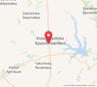 Map of Krasnopavlivka, Kharkiv
