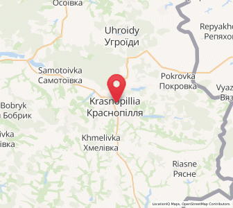 Map of Krasnopillia, Sumy