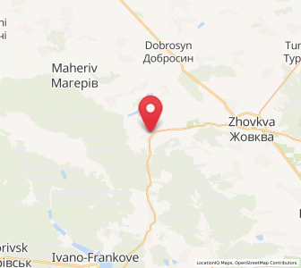 Map of Krekhiv, Lviv