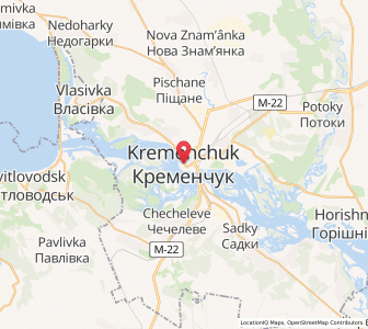 Map of Krementschuk, Poltava