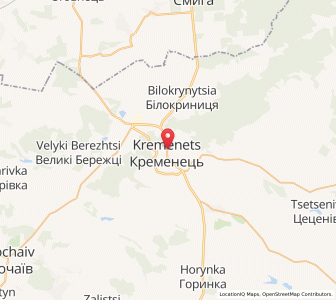 Map of Kremenez, Ternopil