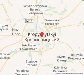 Map of Kirowohrad, Kirovohrad