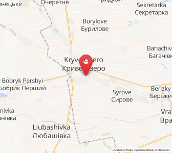 Map of Kryve Ozero Druhe, Mykolaiv