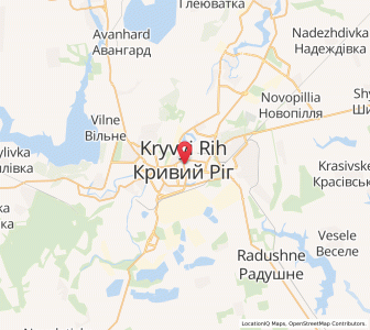 Map of Krywyj Rih, Dnipropetrovsk