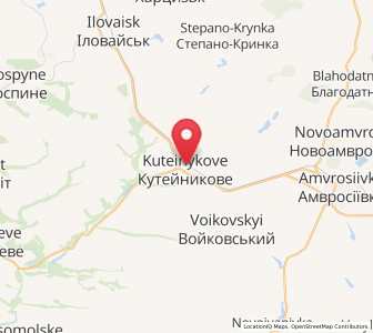 Map of Kuteinykove, Donetsk