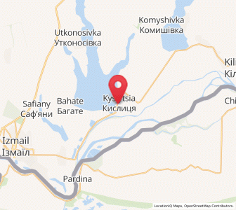 Map of Kyslyzja, Odessa