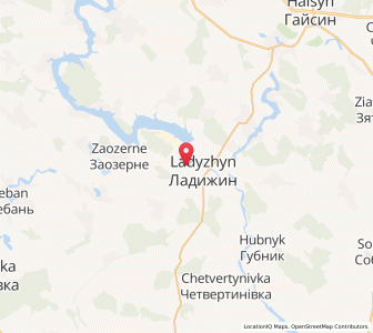 Map of Ladyschyn, Vinnytsia