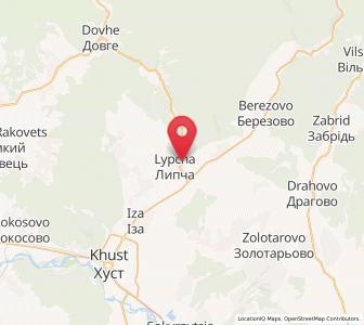 Map of Lypcha, Transcarpathia