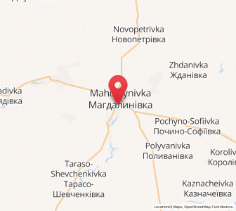 Map of Mahdalynivka, Dnipropetrovsk