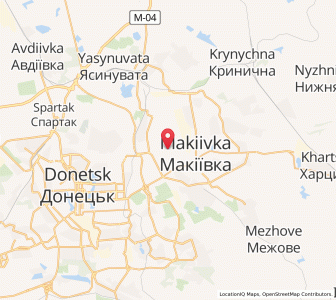 Map of Makiivka, Donetsk