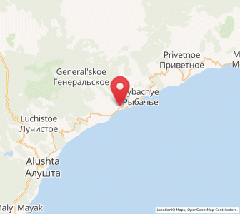 Map of Malorechenskoye, Crimea