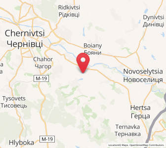 Map of Mamornytsya, Chernivtsi