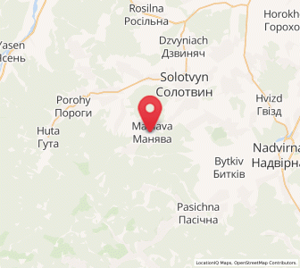 Map of Maniava, Ivano-Frankivsk