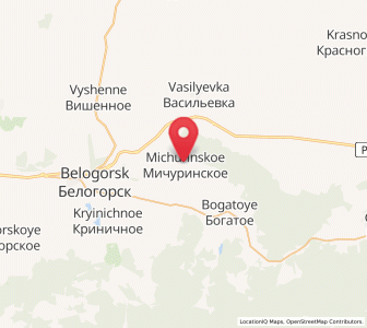 Map of Michurinskoye, Crimea