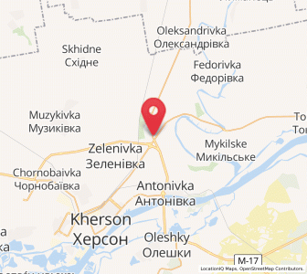 Map of Naddnipryanske, Kherson