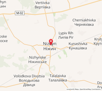 Map of Nischyn, Chernihiv