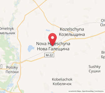 Map of Nova Haleshchyna, Poltava