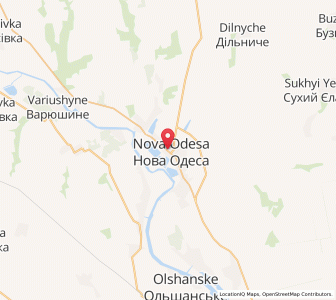 Map of Nova Odesa, Mykolaiv