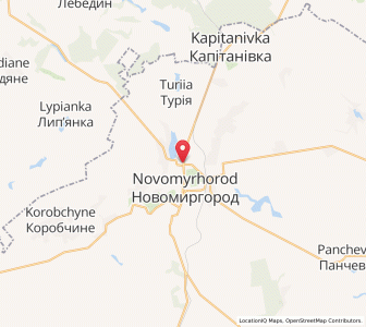Map of Nowomyrhorod, Kirovohrad