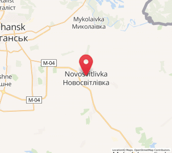 Map of Nowoswitliwka, Luhansk