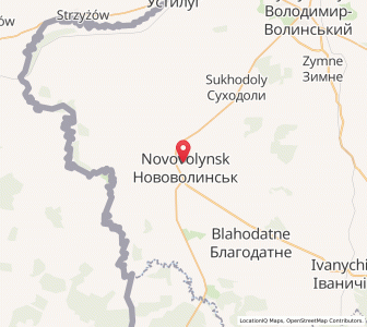 Map of Nowowolynsk, Volyn