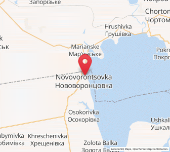 Map of Novovorontsovka, Kherson