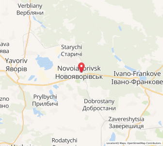 Map of Nowojaworiwsk, Lviv