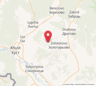 Map of Nyzhnye Selyshche, Transcarpathia