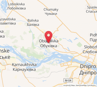 Map of Obukhivka, Dnipropetrovsk