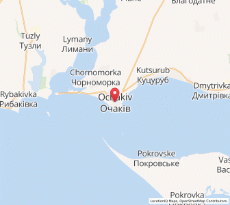 Map of Otschakiw, Mykolaiv