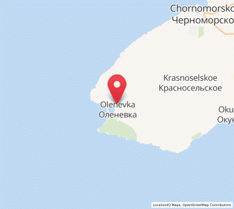 Map of Olenevka, Crimea