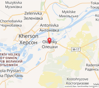 Map of Oleschky, Kherson