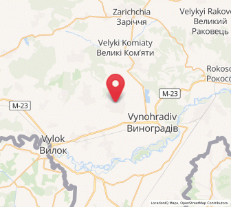 Map of Oleshnyk, Transcarpathia