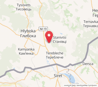 Map of Oprysheny, Chernivtsi