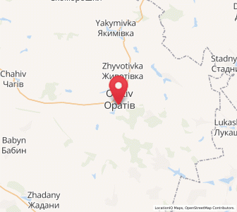 Map of Orativ, Vinnytsia
