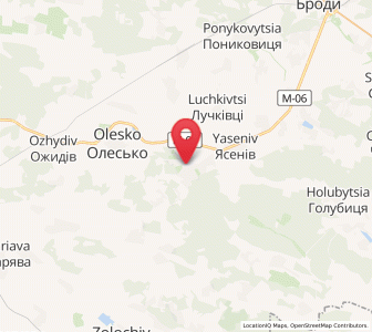Map of Pidhirtsi, Lviv
