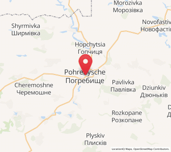 Map of Pohrebyschtsche, Vinnytsia