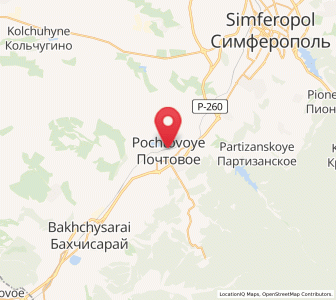 Map of Poschtowe, Crimea