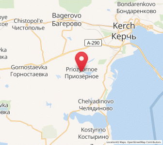 Map of Priozyornoye, Crimea