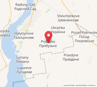 Map of Prybuzske, Mykolaiv
