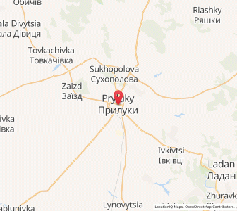 Map of Pryluky, Chernihiv