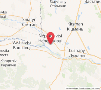Map of Pyadykivtsi, Chernivtsi