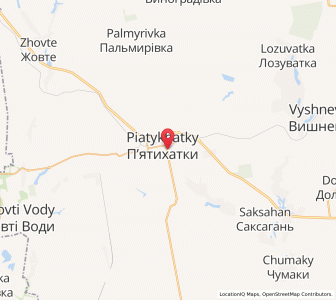 Map of Pjatychatky, Dnipropetrovsk