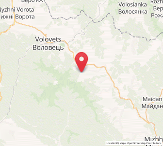 Map of Pylypets, Transcarpathia