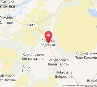 Map of Radens’k, Kherson
